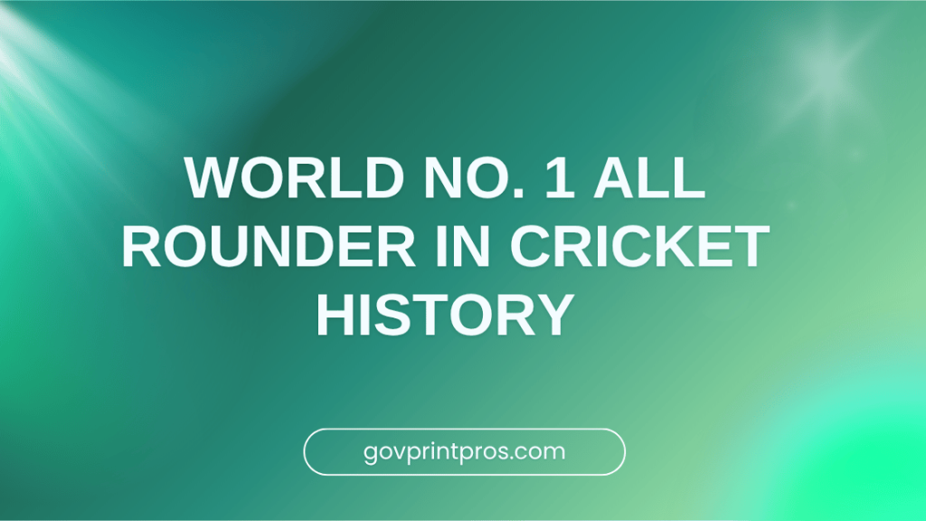 World No. 1 All Rounder in Cricket History